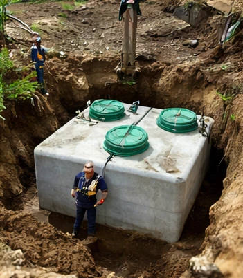 septic tank installation image